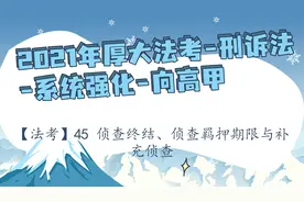 【法考】45 侦查终结、侦查羁押期限与补充侦查视频封面
