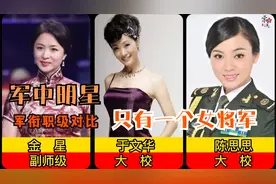 军中明星军衔职级对比，金星竟然是师级，只有一个女将军