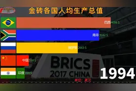 金砖国历年人均GDP对比，印度网友：我们的目标是超越中国视频封面