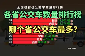 各省公交车数量排行榜，坐拥宇通的河南无缘前5，四川排名真意外视频封面
