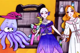 手绘定格动画：女巫为悦悦换了魔法棒，悦悦会把王子变成美人鱼吗视频封面