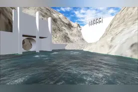 3D动画还原，一座大坝的建造过程，太宏伟了