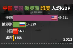 中美俄印四国历年人均GDP对比，中国追平俄罗斯，继续加油！视频封面