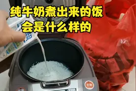 纯牛奶做出来的饭能吃吗，广州一打工仔竟用牛奶煮饭，太香了