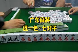 【广东麻将】[七条赖子]又是经典的上碰下自摸混一色七对哈哈