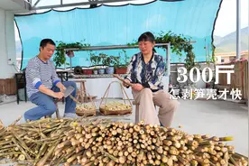 剥笋怎样才快，竹笋尾部轻轻削一刀，2秒就剥出完好的鲜肉视频封面