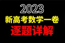 北大学长逐题讲评2023新高考一卷数学视频封面