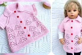 儿童短袖开衫的编织方法，精致漂亮，家有宝宝，你不妨试着跟织视频封面