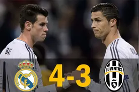 2013年皇家马德里4-3尤文图斯，C罗主场梅开二度，贝尔低射建功视频封面