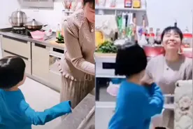 暖！孩子见到照顾自己三年的保姆奶奶回家 喜悦激动百般不舍视频封面