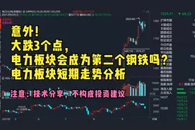 意外大跌3个点，电力板块会成为第二个钢铁吗？电力短期走势分析视频封面