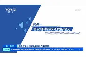 新修订的《行政处罚法》今起实施 四大亮点需关注视频封面