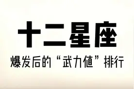 十二星座爆发后的武力值排行，最后一名像只猫，第一名不要太暴躁视频封面