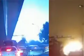 一声巨响！武汉一变电站电流互感器着火，夜空瞬间变蓝腾起大火球