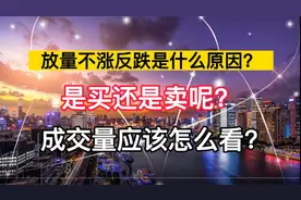 放量不涨反跌是什么原因？是买还是卖呢？成交量应该怎么看？视频封面