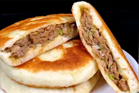 猪肉馅饼秘籍！1揉2醒3发面4拌馅来5烙饼，一顿吃了6个饼