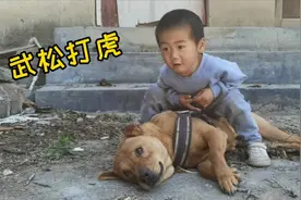 小奶狗新主人带孩子来看狗狗了，小孩和狗狗玩耍的画面真可爱视频封面