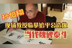 当代魏碑泰斗孙伯翔老师，现场示范，教授临摹始平公视频封面