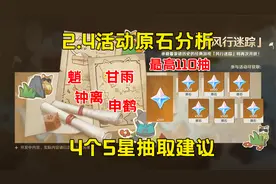 原神：海灯节4打5星抽取建议，活动白嫖原石分析，最高可得110抽