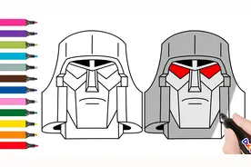 变形金刚威震天头像霸天虎简笔画宝宝学画画儿童早教绘画教程动画