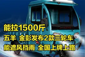 五羊、金彭发布2款三轮车，能拉1500斤，遮风挡雨，全国上牌上路视频封面