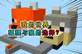 我的世界：狐狸会选鸡还是凋零骷髅？狼在啃骨头，被骨头人反杀