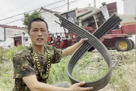 农民购买二手雷沃谷神收割机，别人都开始收割小麦了，我还在修车视频封面