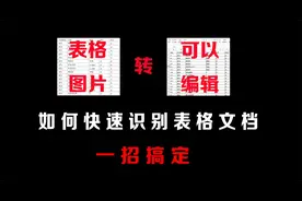 不想做表格，如何把图片中的表格完整的抠到EXCEL中？教你一招