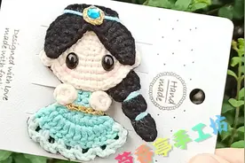 手工毛线编织-茉莉公主整体发卡编织方法