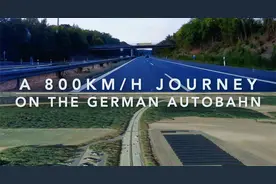 自驾游 一段德国高速公路车载录像 典型写实 180km/h 6倍速回放视频封面