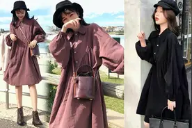 简单连袖宽松连衣裙裁剪图解视频教程！零基础学服装制版打版方法视频封面