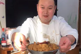 实拍郑州饭店大厨做河南黄焖酥肉，年夜饭上的美食#本地达人计划#