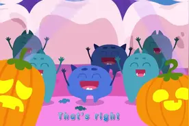 万圣节快乐糖果舞会女巫儿歌动画：南瓜儿童启蒙音乐歌曲益智亲子