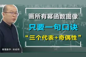 高中数学：一句话教你画所有幂函数的图象，“三个代表+奇偶性”