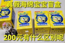 200元“真假海绵宝宝盲盒”，价格相差三倍，抽到两个松鼠珊迪
