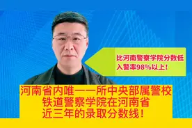 铁道警察学院在河南省近三年的录取分数线！视频封面