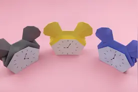 开学季，教你折可爱的小闹钟，简单又好玩，手工DIY折纸教程