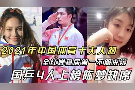 2021年中国体育十大人物，全红婵稳居第一，国乒4人上榜陈梦缺席视频封面