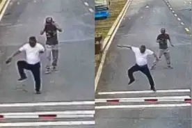 吓skr人！男子散步踩蛇吓出销魂舞步 一蹦一跳秒变灵活的胖子视频封面