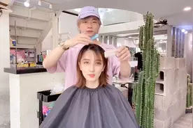 瓜子脸女生额头有漩，发型师帮她设计刘海后，时髦减龄好看炸了！