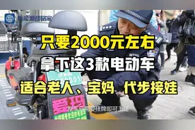 2000元左右，拿下这3款电动车，适合老人、宝妈，代步接娃