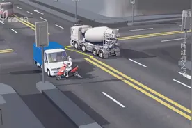 电瓶车女子逆行还闯红灯，连遭两辆货车碾压成肉泥，司机被判三年视频封面