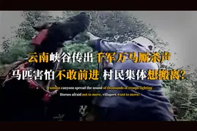 云南峡谷传出千军万马厮杀声，马匹害怕不前进，村民集体想搬离?视频封面
