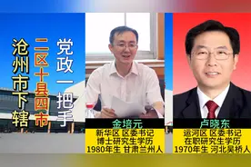 沧州市下辖2区10县4市，现任区(县市)委书记，河北地级市都好大