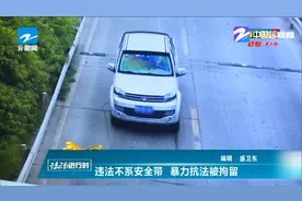 违法不系安全带  暴力抗法被拘留