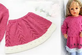 儿童针织套装之裙子的编织方法，简单漂亮的裙子，适合初学者学习