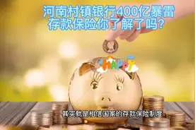 河南村镇银行400亿暴雷，存款保险你了解了吗？视频封面