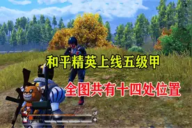 和平精英上线五级甲，全图共有14处刷新位置