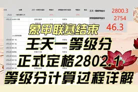 象甲联赛结束王天一等级分正式定格在2802.1，等级分计算过程详解视频封面