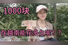 1000块RMB在越南能花多久?这样的消费中国朋友还考虑来越南吗